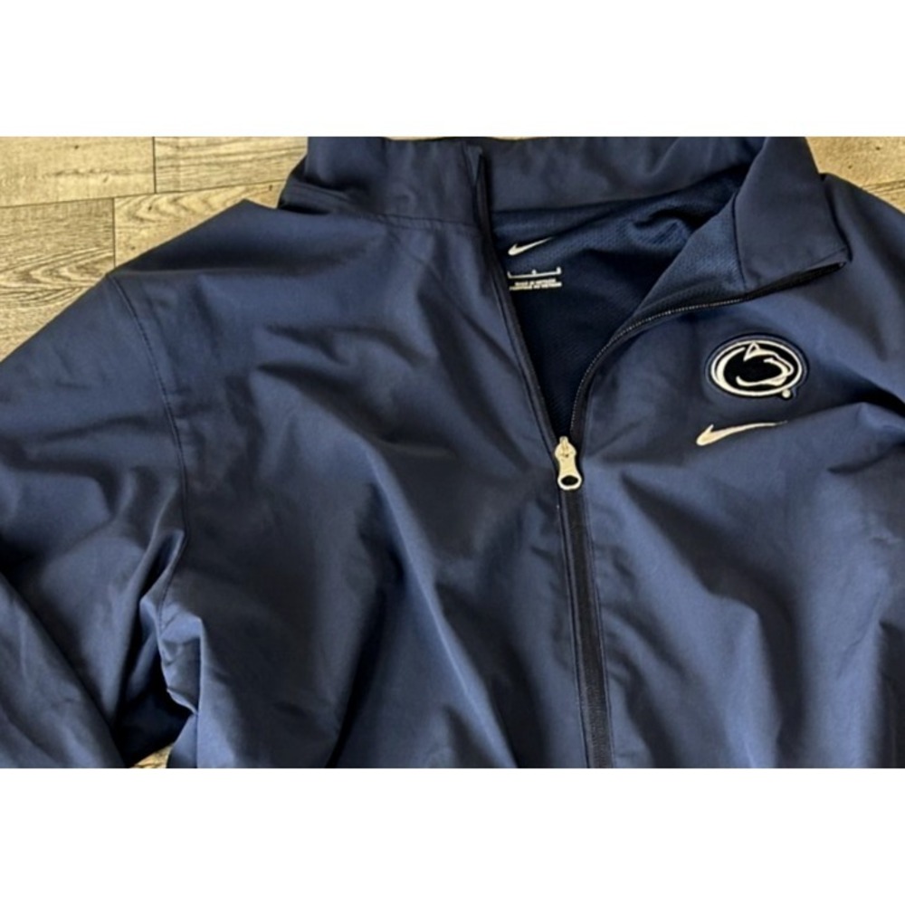 Nike Penn State Football Sidelines Full-Zip Jacket Windbreaker Blue Men's LARGE‎
